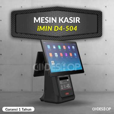 Mesin Kasir IMIN D4-504 POS Android Touchscreen Dual Display + Printer