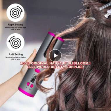 AUTOMATIC HAIR CURLER IRON WIRELESS CURLING IRON USB RECHARGEABLE ALAT KERITING RAMBUT OTOMATIS ALAT