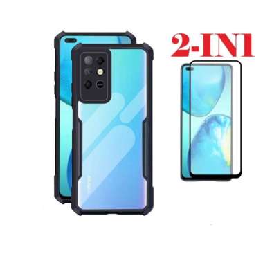 Promo Paket 2in1 Case Transparan Infinix Note 8 / Note 10 / Note 10 Pro Free Tempered Glass Layar In