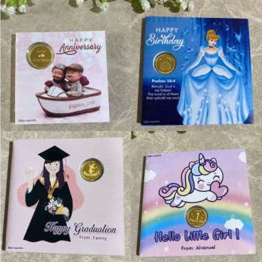 Koin Emas 24k 0,5gr mirip antam lm minigold coin custom logam mulia