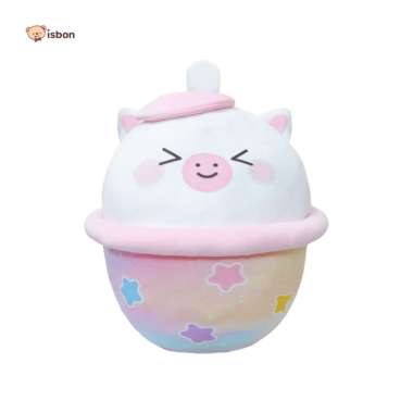 Boneka Baby Boba Imut Lucu Karakter Hewan Untuk Mainan Anak Motif Minuman Brown Sugar Boba Lucu Vira