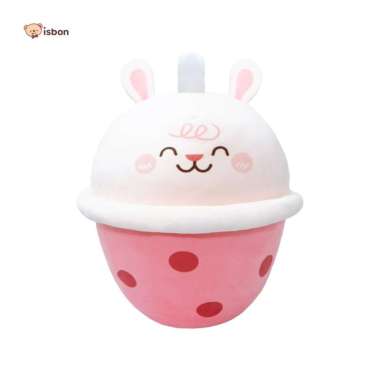 Boneka Baby Boba Imut Lucu Karakter Hewan Untuk Mainan Anak Motif Minuman Brown Sugar Boba Lucu Vira