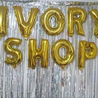Backdrop Foil / Tirai Foil / Rumbai / Pesta / Party Curtain Laser Gold