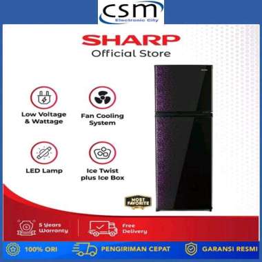 Sharp Kulkas 2 Pintu SJ-316MG-GB / SJ 316 MGGB / SJ316 GARANSI RESMI