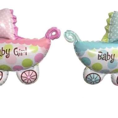 Balon Foil Stroler Baby Girl Boy Baby Shower Kado Lahiran Roda Bayi Stroler girl