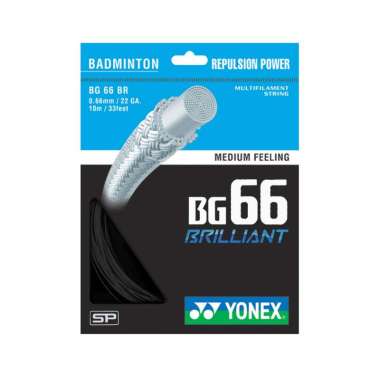 YONEX BADMINTON NYLON STRING BG 66 BRILIANT BLACK