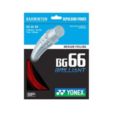 YONEX BADMINTON NYLON STRING BG 66 BRILIANT RED