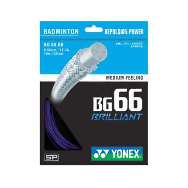 YONEX BADMINTON NYLON STRING BG 66 BRILIANT ROYAL BLUE