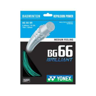 YONEX BADMINTON NYLON STRING BG 66 BRILIANT TURQUOISE