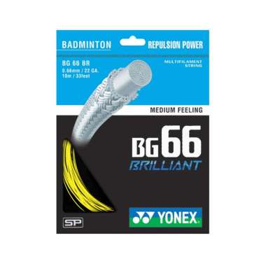 YONEX BADMINTON NYLON STRING BG 66 BRILIANT YELLOW