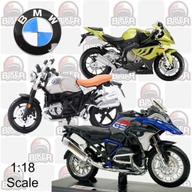 Mainan Diecast Motor BMW 1 : 18 Maisto Welly BBurago Motormax Altaya 9.BMW R 1200 RT Portugal