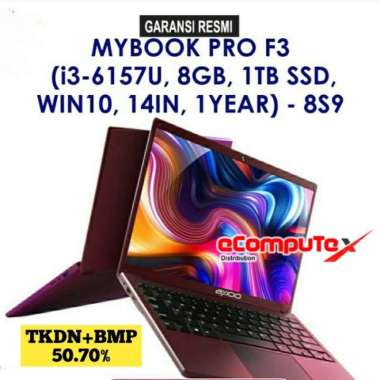 NOTEBOOK AXIOO MYBOOK PRO F3 (8S9) RAM 8GB 1TB SSD Core i3 GARANSI RESMI