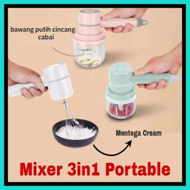 Mini Chopper Usb Portable 3in1 Mixer Mini Electric Garlic MP31