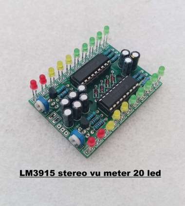 Modul Stereo LM3915 VU Meter 20 Led