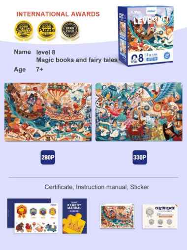 Mideer Level Up Puzzle Level 8 Magic Book And Fairy mainan edukasi 3d