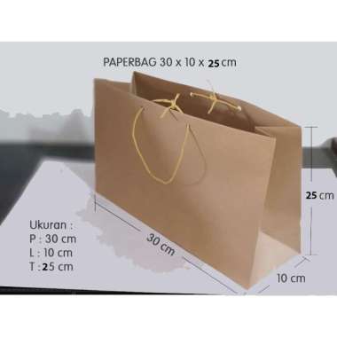 Paperbag / shopping bag / tas kertas polos 30x10x25