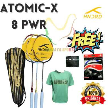 RAKET BULUTANGKIS BADMINTON HUNDRED ATOMIC-X 38 POWER | 38 CONTROL ORG 26.2 C.BLK/LIME
