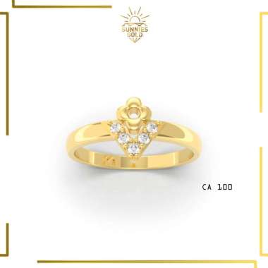 CINCIN ANAK LUCU EMAS ASLI KADAR 300 (6K) CINCIN EMAS ANAK MODEL TERBARU KODE CA 98 CA 99 CA 100 CAP