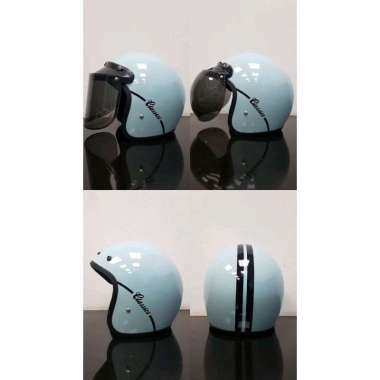 Helm Bogo Retro Ant Classic Ana Sage Green,Helm SNI Tanpa Kaca