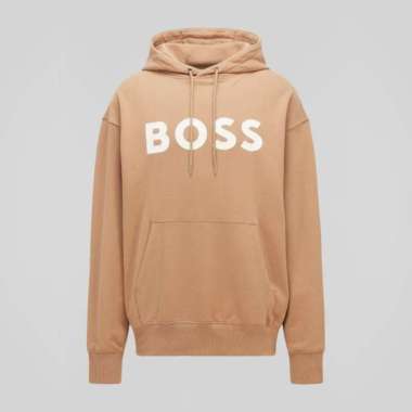 Hugo Boss Sullivan 08 Logo Print Hoodie Beige
