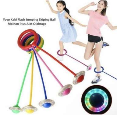 Mainan kaki anak dan dewasa hullahop lampu led viral HULA HOOP KAKI HULA HOOP LED VIRAL Biru