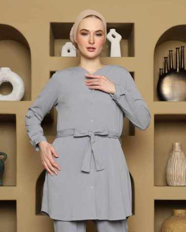 Rodeo - Tunik Wanita - Long Tunik Tyesha - Grey L