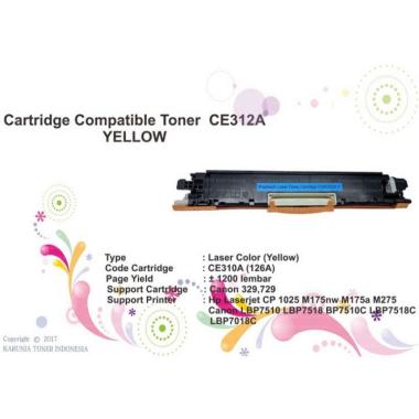 Cartridge Compatible HP Color LaserJet Pro 100 130A M177 CF351A Yellow Kuning