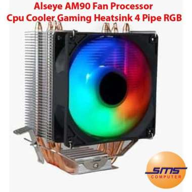 Alseye AM90 Fan Processor / Cpu Cooler Gaming Heatsink 4 Pipe RGB