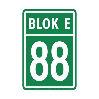 Plang Nomor Rumah Simple 20cm x 30cm Plat Alumunium