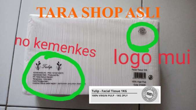 TULIP - Facial Tissue Wajah 1000 gr / 1 KG (2 Ply)