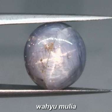 Batu Akik Grey Star Sapphire Birma asli (Kode 1133) Abu abu