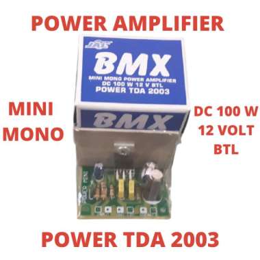 BMX DC 12V 100WATT KIT POWER AMPLI MINI TDA 2003 MONO AMPLIFIER HIJAU