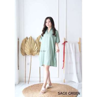 ELLIPSESINC Dress Casual Wanita / Cincinnati Dress XL SAGE GREEN