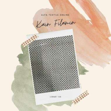 Kain Filamen Motif Kotak Lebar 150 Cm