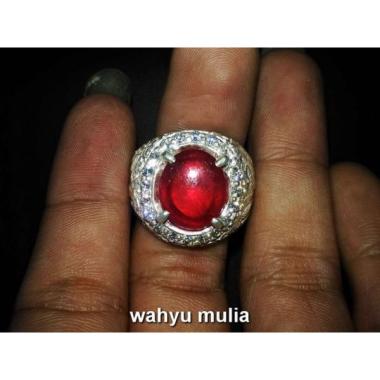 Batu Cincin Mirah Delima Ruby Asli (kode:687) Merah