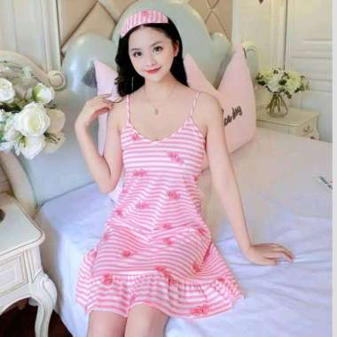 BAJU TIDUR WANITA BABYDOLL MOTIF MURAH SW044PS