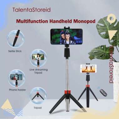 Tripod Tongsis Bluetooth 4in1 Selfie Stick Remote Action Selfie Stick Multicolor