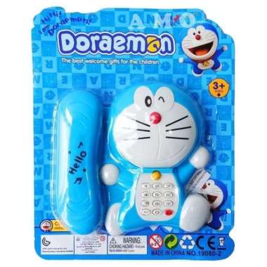 Mainan Telepon Anak Doraemon Biru