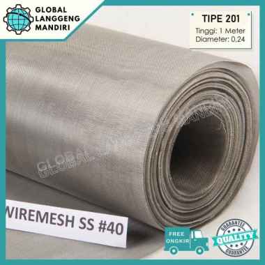 WIRE MESH 40 STAINLESS (201) 1MX1M /KAWAT NYAMUK / WIREMESH #40 FILTER 0.24MM