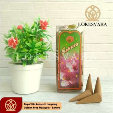Dupa Hio Wangi Harum Kerucut Tumpeng Golden Frog Malaysia Sakura