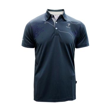 Flypower Polo Garis Kaos Badminton - Grey