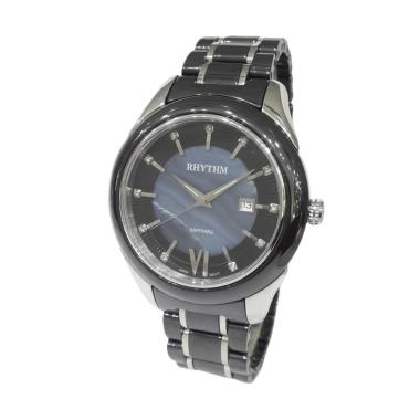 Rhythm Ceramic C1404T05 Jam Tangan Pria - Black & Silver -