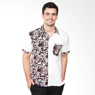 Djoemat Gembira K16-07-01 Kemeja Batik Pria - Putih