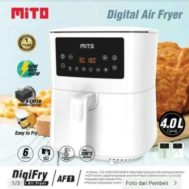 MITO / MITOCHIBA Digital Air Fryer DigiFry AF1 4 Liter 650watt - Putih