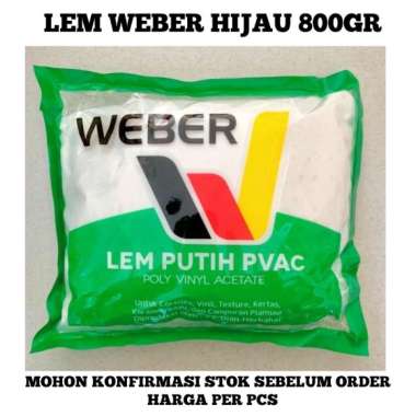 Lem Putih weber hijau , lem pvac / lem weber