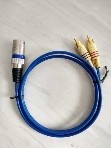 Kabel kitani 1 XLR Male Stereo to 2 RCA 3M