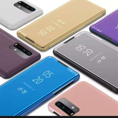 Xiaomi Redmi 9T Redmi9T Flip Clear View Standing Cover Case Casing Hitam