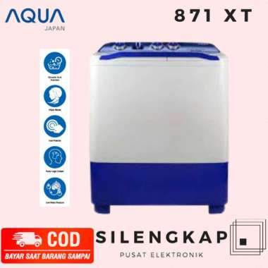 Mesin Cuci 2 Tabung Aqua QW-871 XT Garansi Resmi