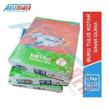 Buku Tulis Kotak Kecil Matematika Sinar Dunia [38 Lembar/1 Pack] / Write Book Strimin Sidu MULTICOLO