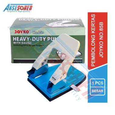 Pembolong Kertas Joyko [No.85B] / Heavy Duty Punch / Alat Membuat Lubang Kertas Besar Kecil Biru